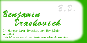benjamin draskovich business card